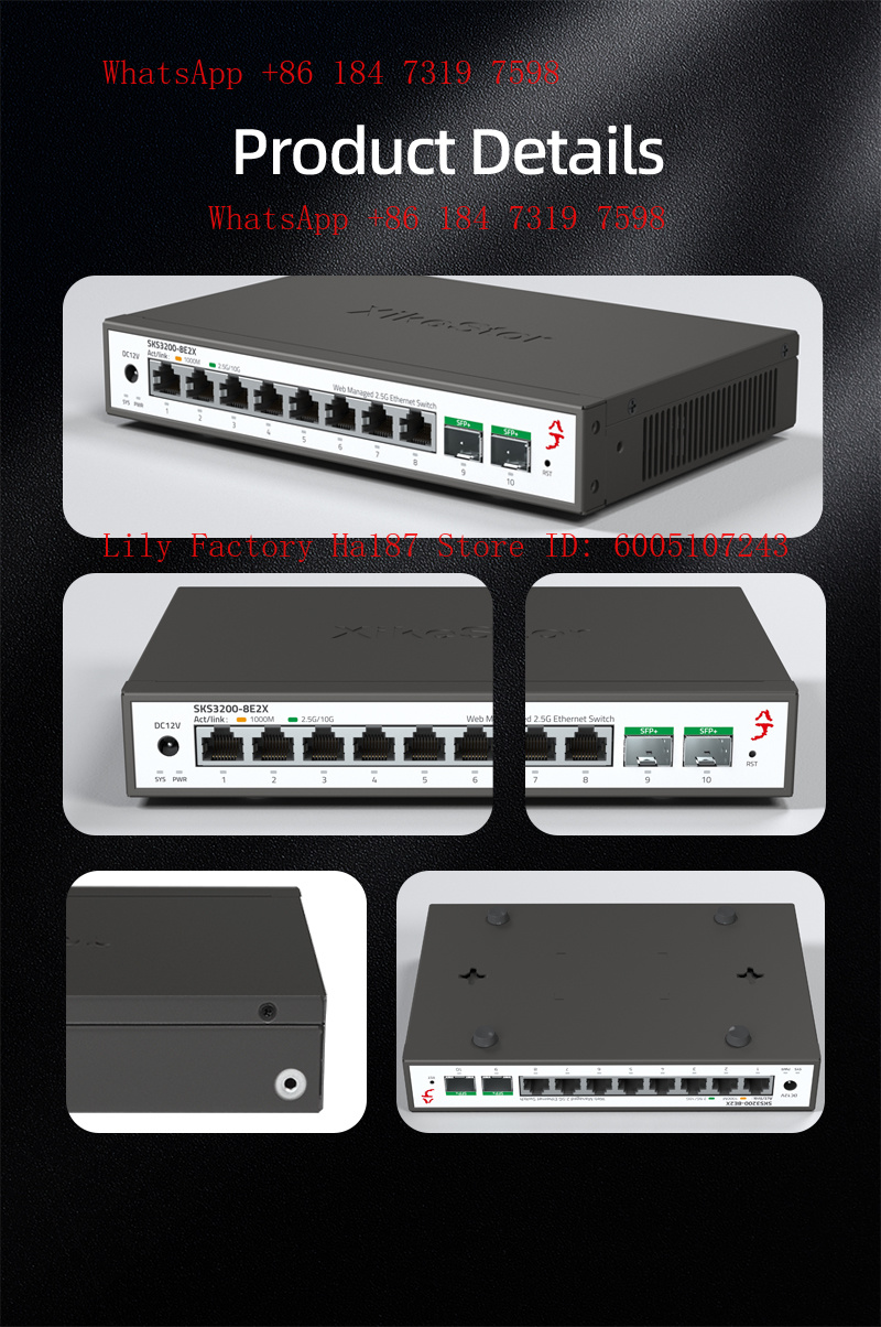 XikeStor 8*2.5G RJ45 2*10G SFP - Sfp+ 10G Managed Switch 8 Port のレビューと価格